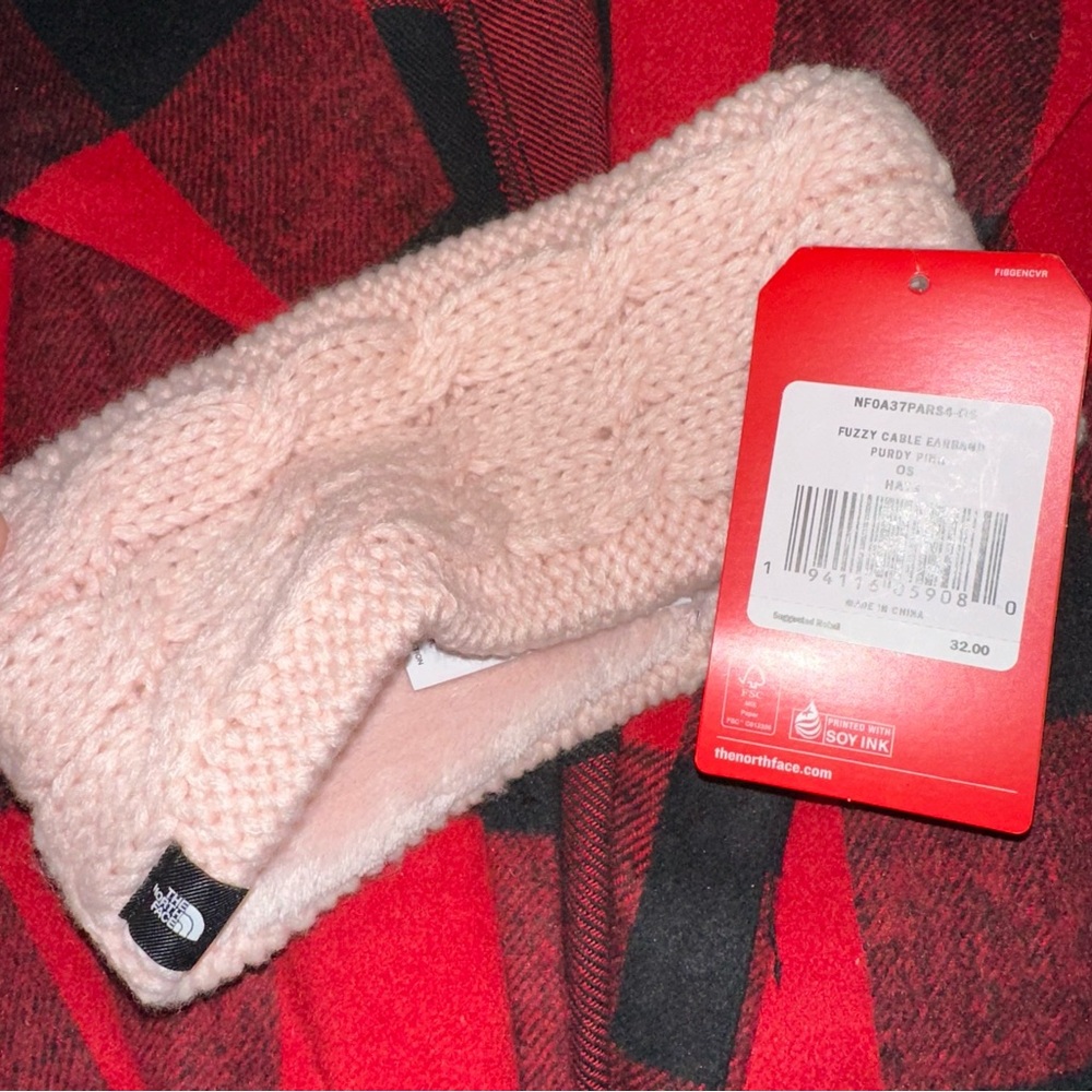 The North Face Soft Pink Cable Knit Earwarmer